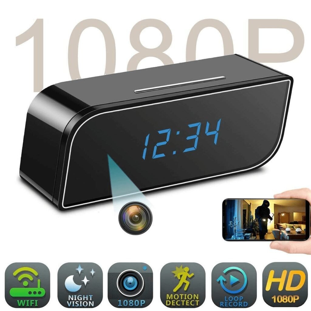 1080P WiFi Spy Camera Clock
